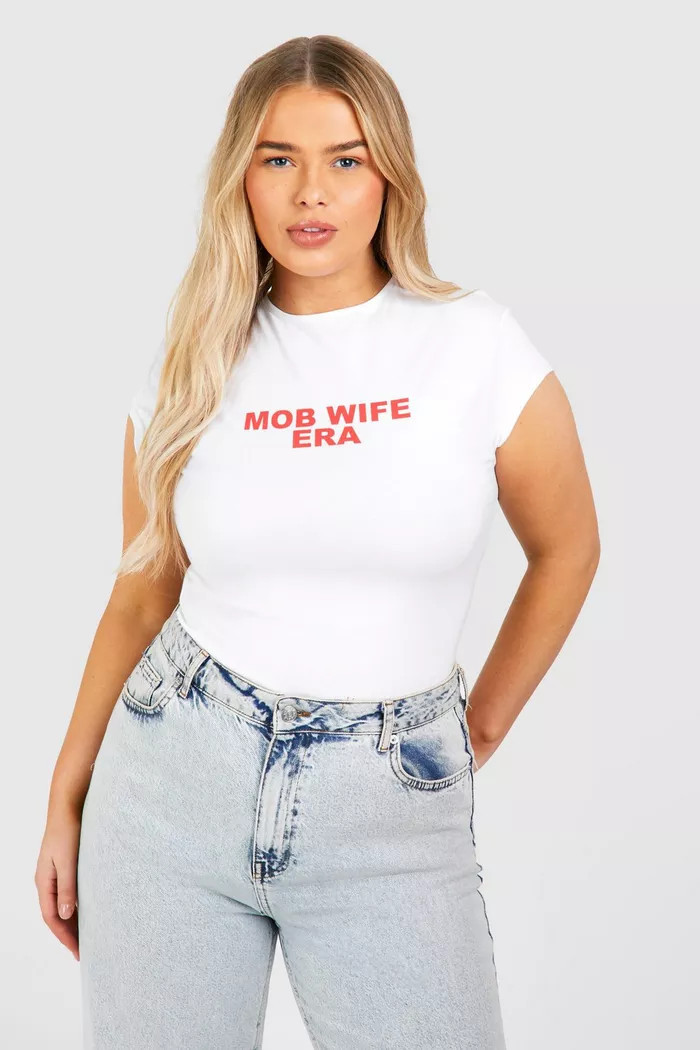 Plus Mob Wife Baby Tee | boohoo (US & Canada)