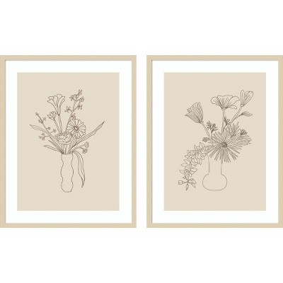 Amanti Art: Kate Aurelia Holloway Botanical Lithograph, Hardwood Frame, 33"x55" | Target
