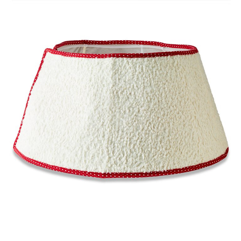 Red & White Boucle Christmas Tree Stand Band, 22 in x 11 in, by Holiday Time | Walmart (US)