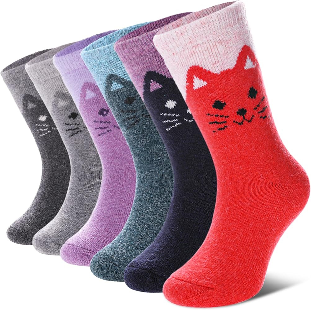 DYW Kids Merino Wool Hiking Socks Toddlers Boys Girls Winter Warm Thick Thermal Soft Cozy Crew Bo... | Amazon (US)