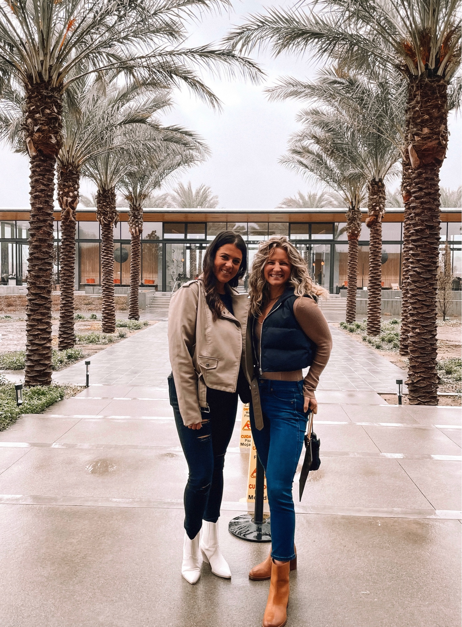 what I wore to a chilly, rainy wine tasting  