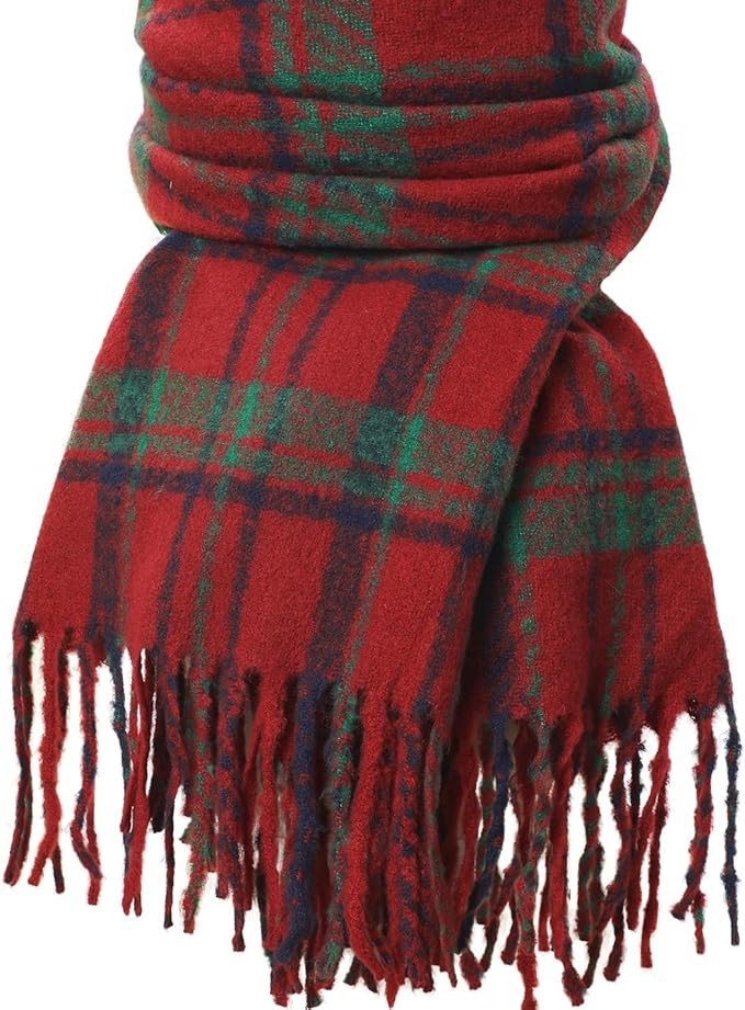 Tavaleu Winter Scarf for Women, Cashmere Feel Scarf Blanket Plaid Scarfs, Shawls Wraps Womens Sca... | Amazon (US)