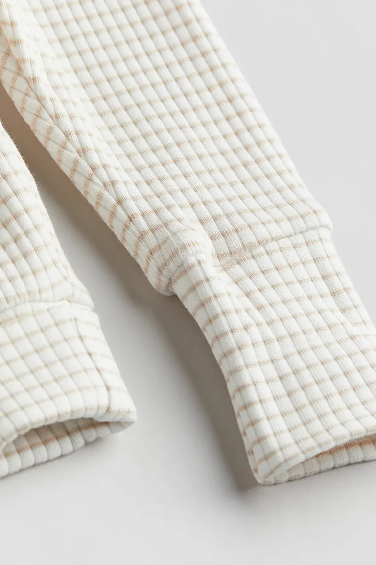 Adjustable-fit Set - White/beige striped - Kids | H&M US | H&M (US + CA)