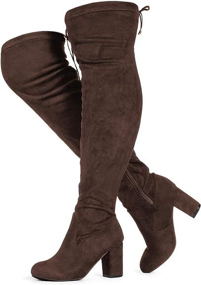 RF ROOM OF FASHION Women's Wide Calf Chateau Over The Knee Stretch Boots | Amazon (US)