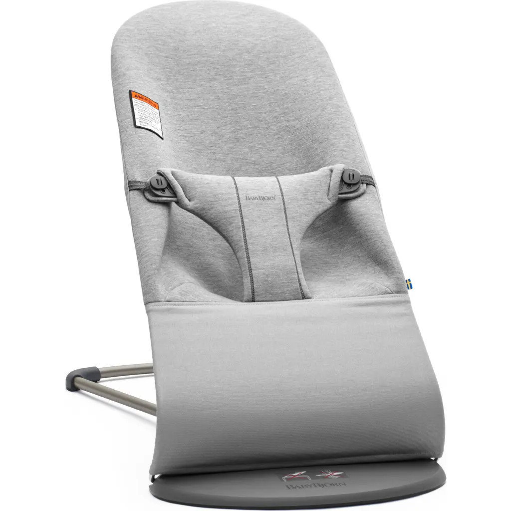 BabyBjörn Bouncer Bliss Convertible Jersey Baby Bouncer in Light Grey at Nordstrom | Nordstrom