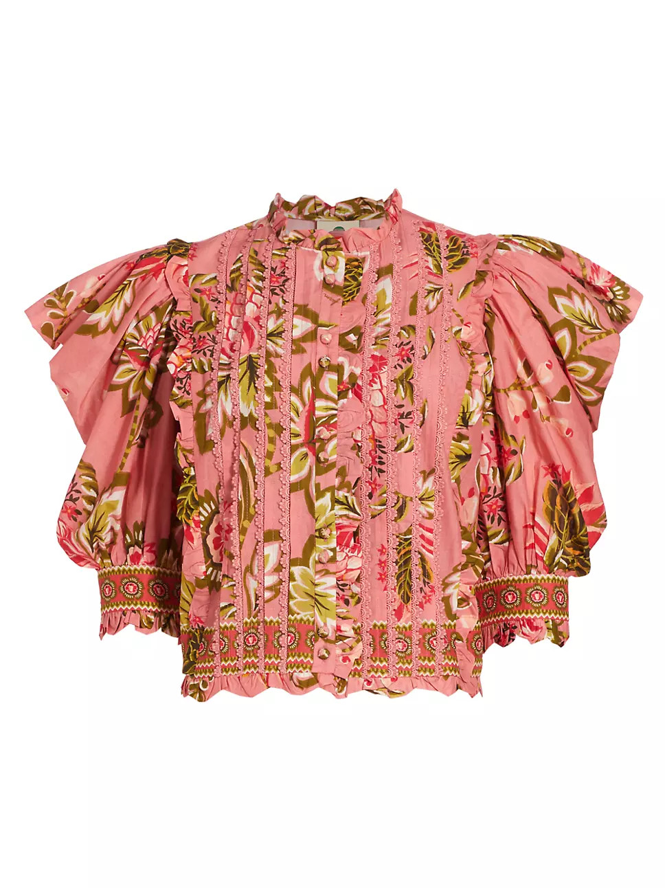 Aura Floral Cotton Blouse | Saks Fifth Avenue