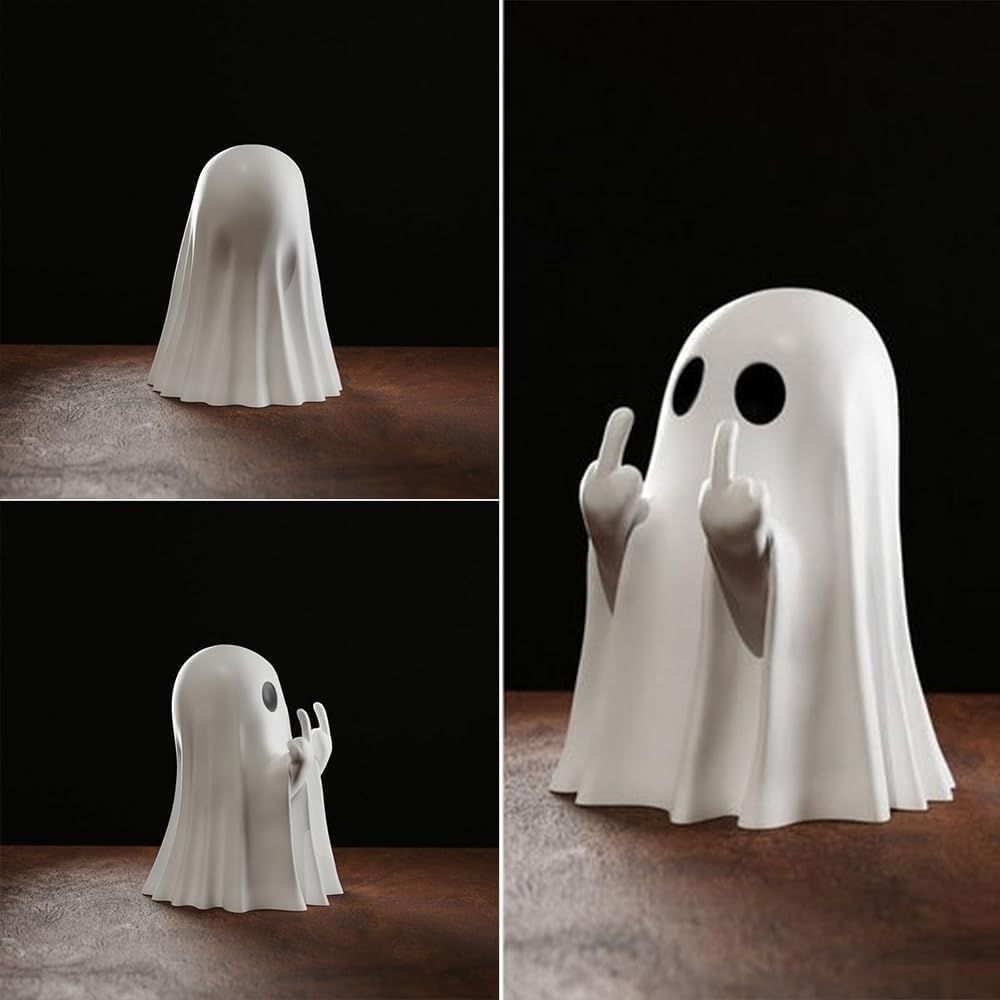 KCRQLQW Clearance Ghost Middle-Finger Halloween Ornament, Funny Middle-Finger Ghost Ornament,Hall... | Walmart (US)