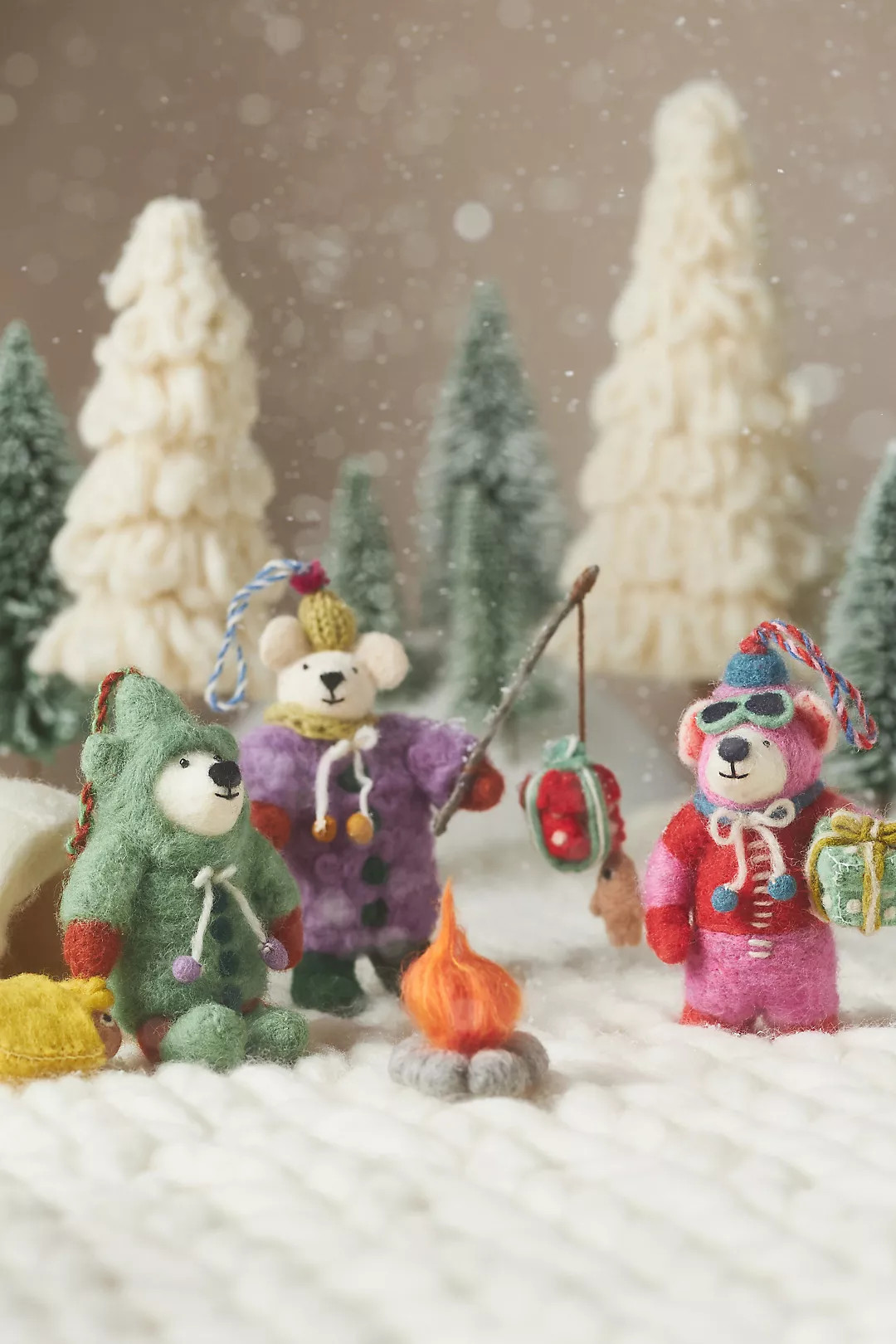 Handmade Felt Bear Ornament | Anthropologie (US)