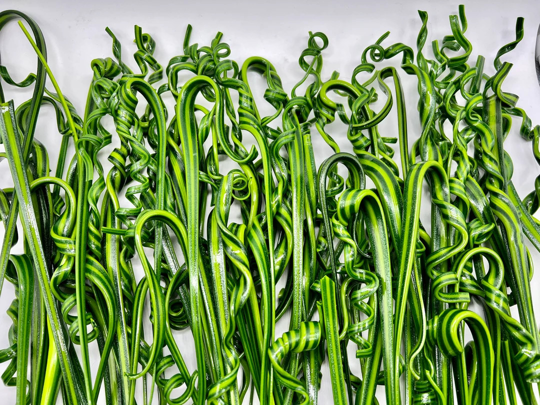 COE90 Mixed Green PREMIUM vitrigraph ribbons for fused glass projects! Sold as a 4oz pack!! | Etsy (US)