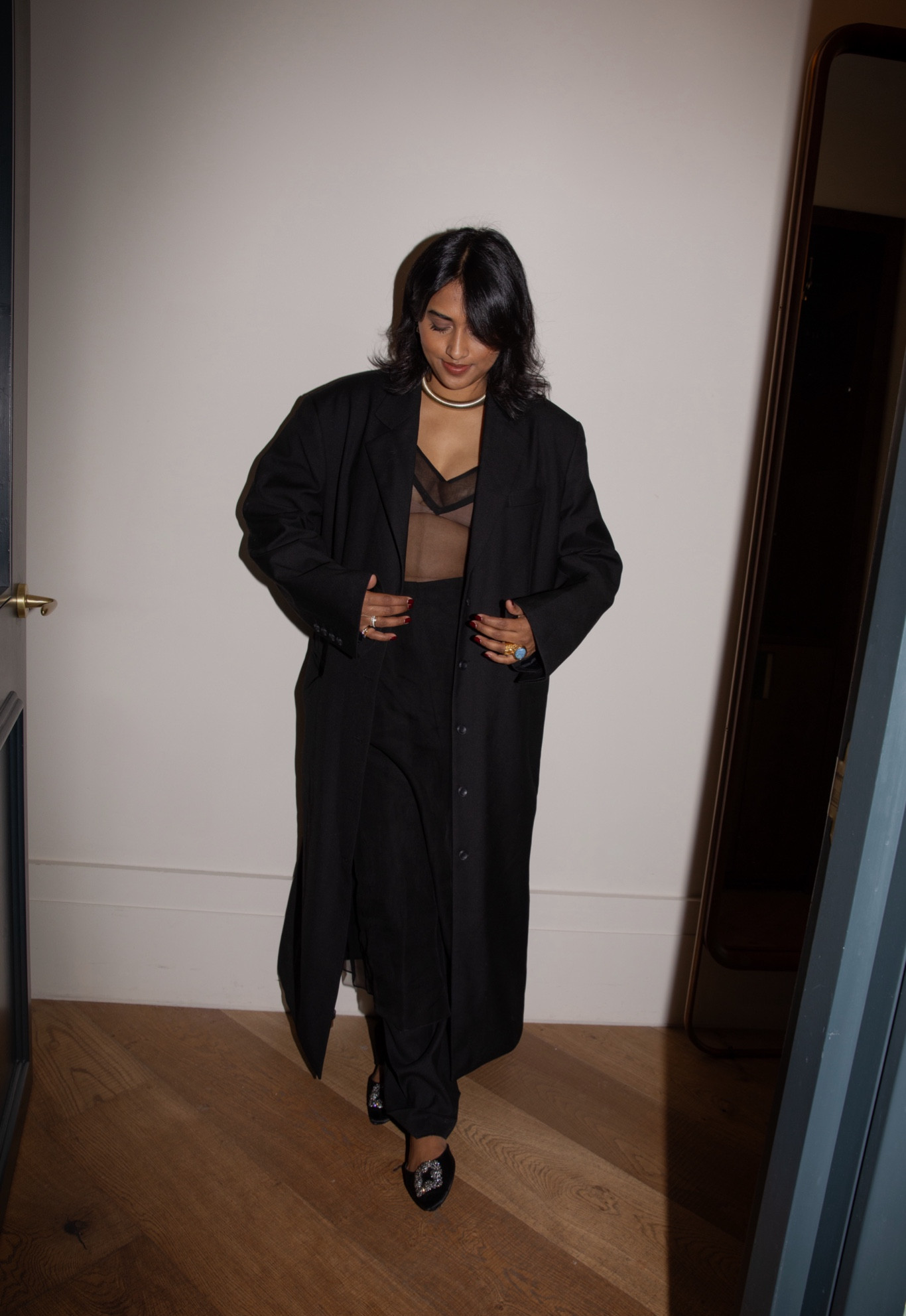 Frankie shop, Farfetch, Raey, Cos, Manolo blahnik, autumn outfit, autumn fashion, sheet dress, black sheet dress, black trousers, black trench coat, Manolo
blahnik flats, black outfit, style inspiration 

#LTKeurope #LTKstyletip #LTKSeasonal