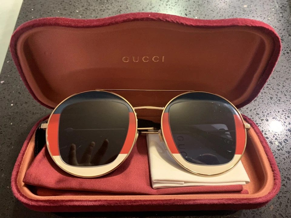 Gucci - Round Frame Metal Sunglasses - Sylvie Web  | eBay | eBay US