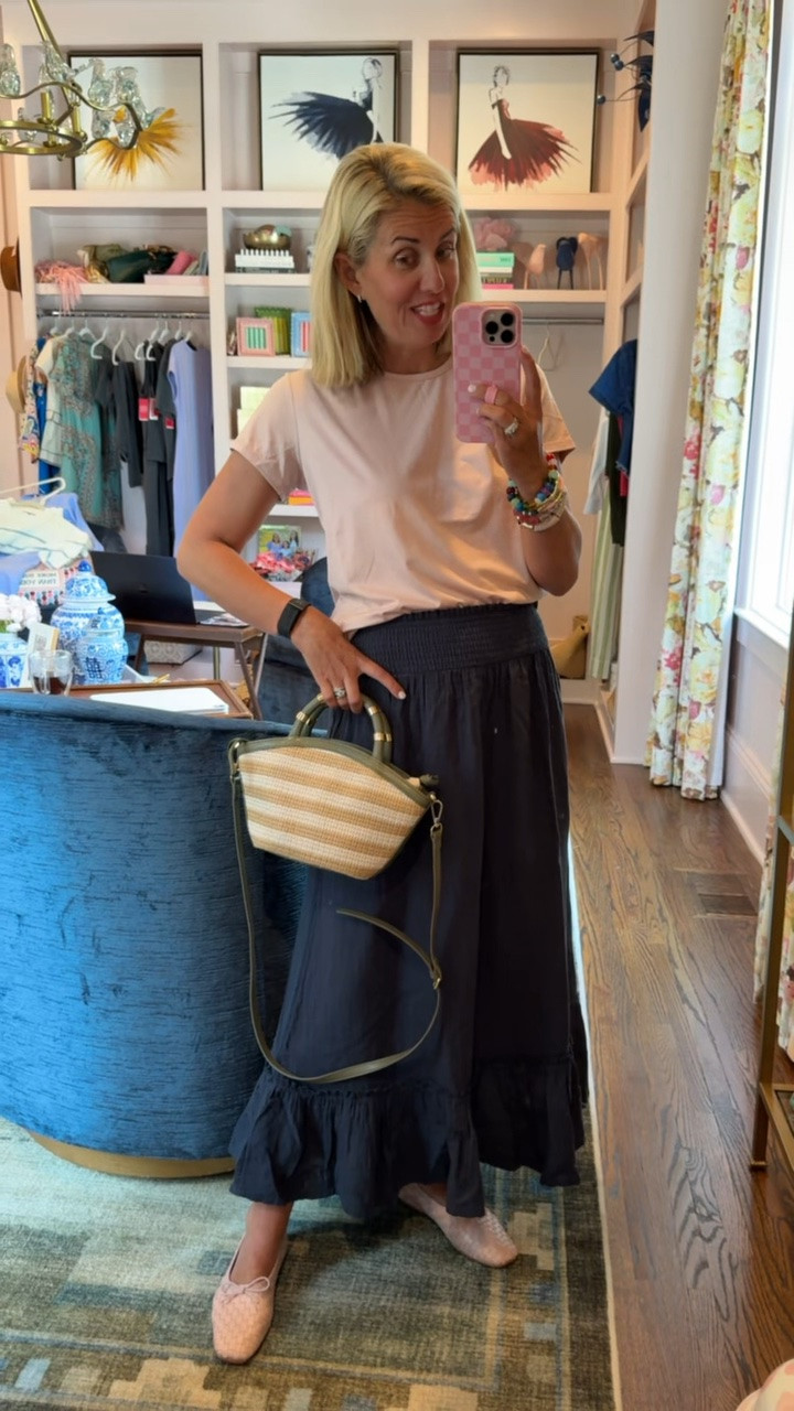 Such a fan of a great tee. This one from Quince doesn’t disappoint! 
I’m in xs tee & skirt and 7 flats (size 1 down).

Codes:
Allie +Bess - Catherine20 for 20% off
Loopy - mixandmatchmadness for 10% off

#LTKdayinmylife #LTKootd #LTKOver40