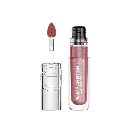 L Oreal Paris Plump Ambition Plump Ambition Hyaluron Lip Oil Shimmer Rosewood Lights 0.16 fl oz | Walmart (US)