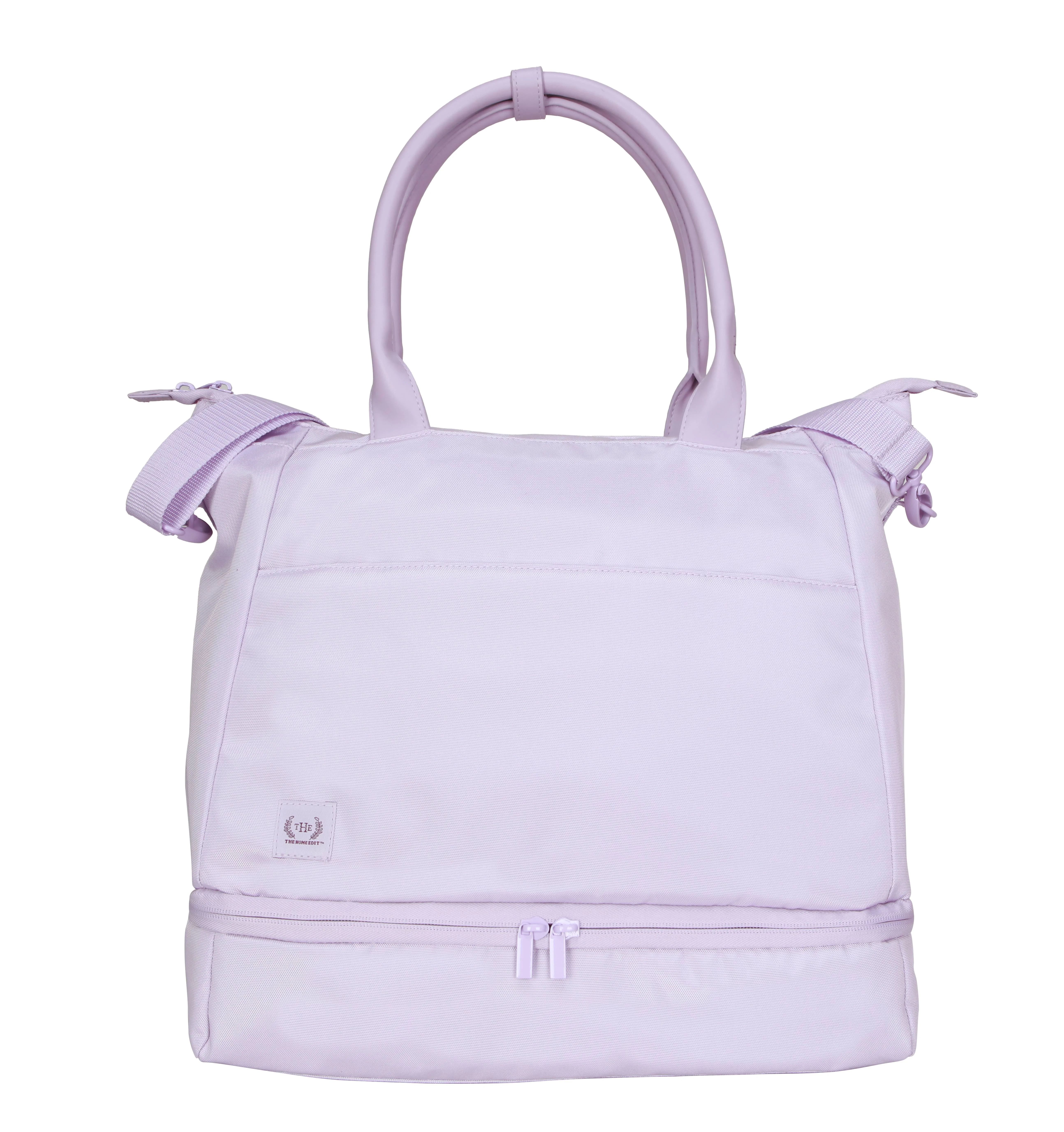 The Home Edit Travel Drop Bottom Weekender Duffel, Lavender | Walmart (US)