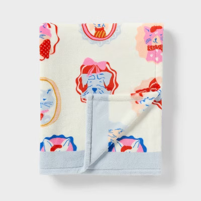 Patisserie Scatter Pet Shoppe Kids' Throw Blanket Cream - Pillowfort™ | Target