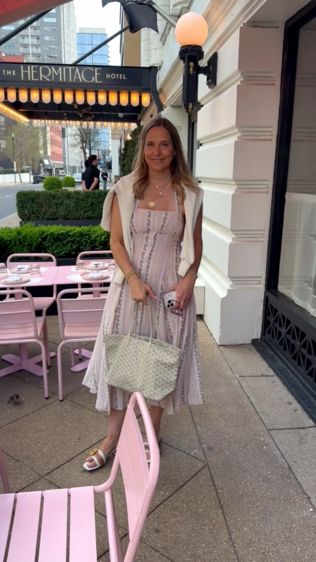 Birthday lunch calls for a pretty floral dress—I'm loving the vertical floral stripes on this one; they lengthen the silhouette for a slim, elegant look. s

#LTKMidsize #LTKOver40