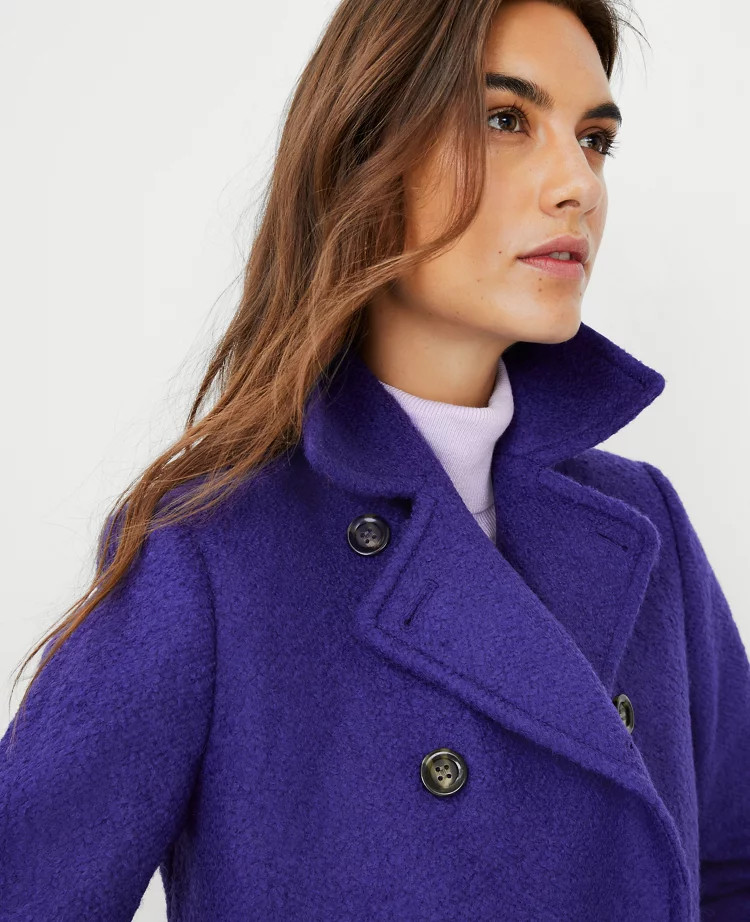 Textured Double Breasted Coat | Ann Taylor (US)