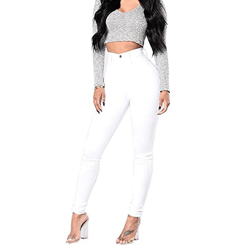 FISCLOSIN Women Colombian Design,Butt Lift,Sexy Skinny Jeans,Stretch Denim Pants,White,Medium at ... | Amazon (US)