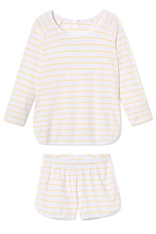 Pima Long-Short Set in Lemon | LAKE Pajamas