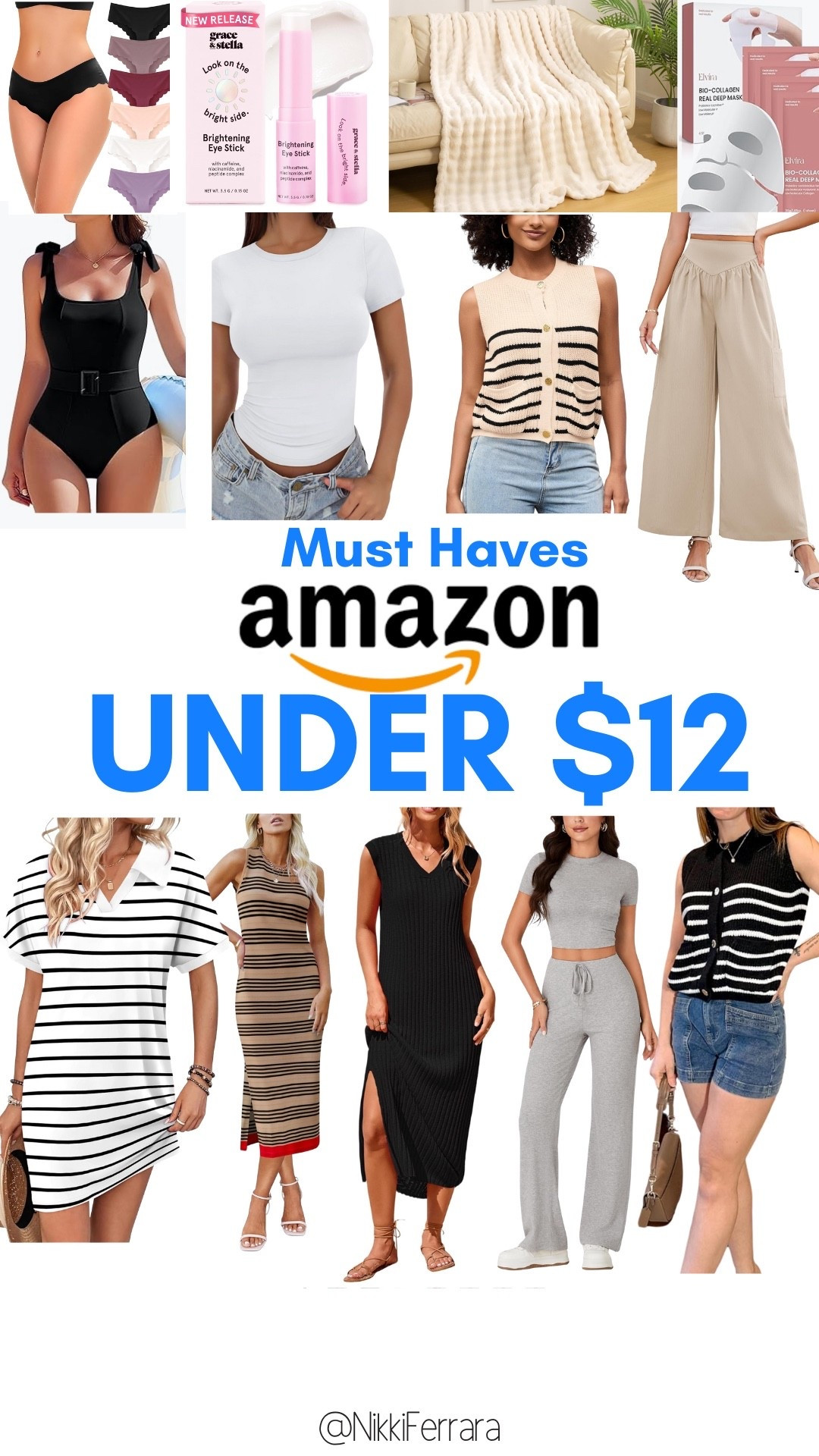 Insane $12 AMAZON🤩DEALS💙⭐️My favorite Outfits, Home, Beauty, Skincare & MORE!
I have all these products and swear by them, the bathmat, seamless undies, Billie natural deodorant that works and the Stella under eye cream stick is amazing!
#ad @amazon #amazonpartner  #founditonamazon @amazonfashion

✨SIZING✨Petite friendly I’m 5’2” 130lbs  small in everything. 4 in pants. Everything linked runs True to Size!

Amazon deals, Amazon must haves, found it on Amazon,  Indy pants, fall outfits Amazon Prime Day, Prime Day, Amazon 2 Piece Sets, two piece sets, Amazon sale, seamless underwear, bathroom mat, comforter set, butter yellow, stretchy pants, one piece swimsuit, Amazon deals, Prime Day Sale, Sale, 
Jumpsuit, Amazon big spring sale, basic tee, white tee, leggings, tummy control leggings, travel outfit, spring style, Undereye cream, under eye balm, clean beauty, new makeup, under eye patches, leggings, maternity leggings, comfy bra, seamless underwear, no wire bra, full coverage seamless underwear, Amazon underwear, leggings, blue light glasses, non prescription glasses, petite friendly jumpsuit, color block sweatshirt, look for less, loungewear,  travel outfit, winter outfit, sale alert, Amazon jeans, comfy jeans, travel outfit, loungewear, comfy outfit, casual outfits, work outfit, workwear, two piece set, 2 piece set, Amazon two piece set, Amazon lounge set 
#LTKsalealert #LTKtravel 

#LTKSummerEdit 

#LTKSeasonal #LTKSaleAlert #LTKWorkwear