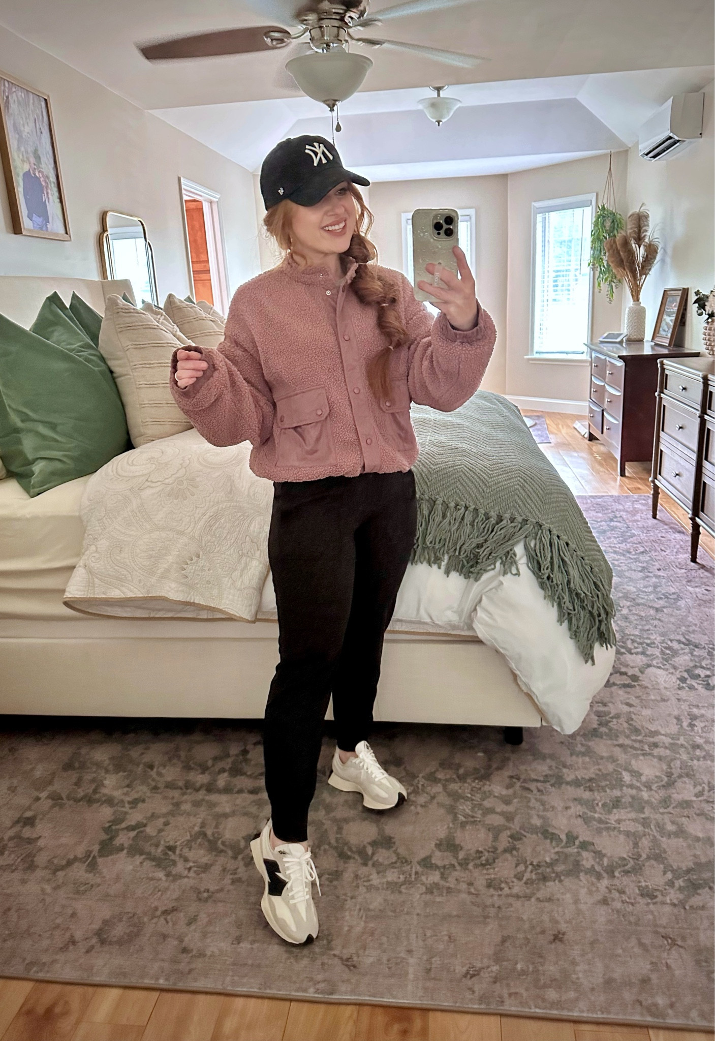 Cozy walking outfit ! Medium bomber Sherpa jacket and small jogger leggings ! Pink blush finds 

Code: BUMPDAY 
or sign up for the email and get 30% off! 

#LTKSeasonal #LTKStyleTip #LTKFitness