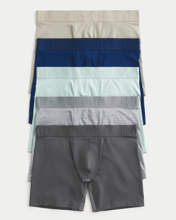 Longer-Length Cooling Boxer Brief 5-Pack | Hollister (US)