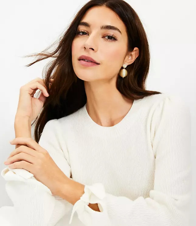 Tie Cuff Sweater | LOFT