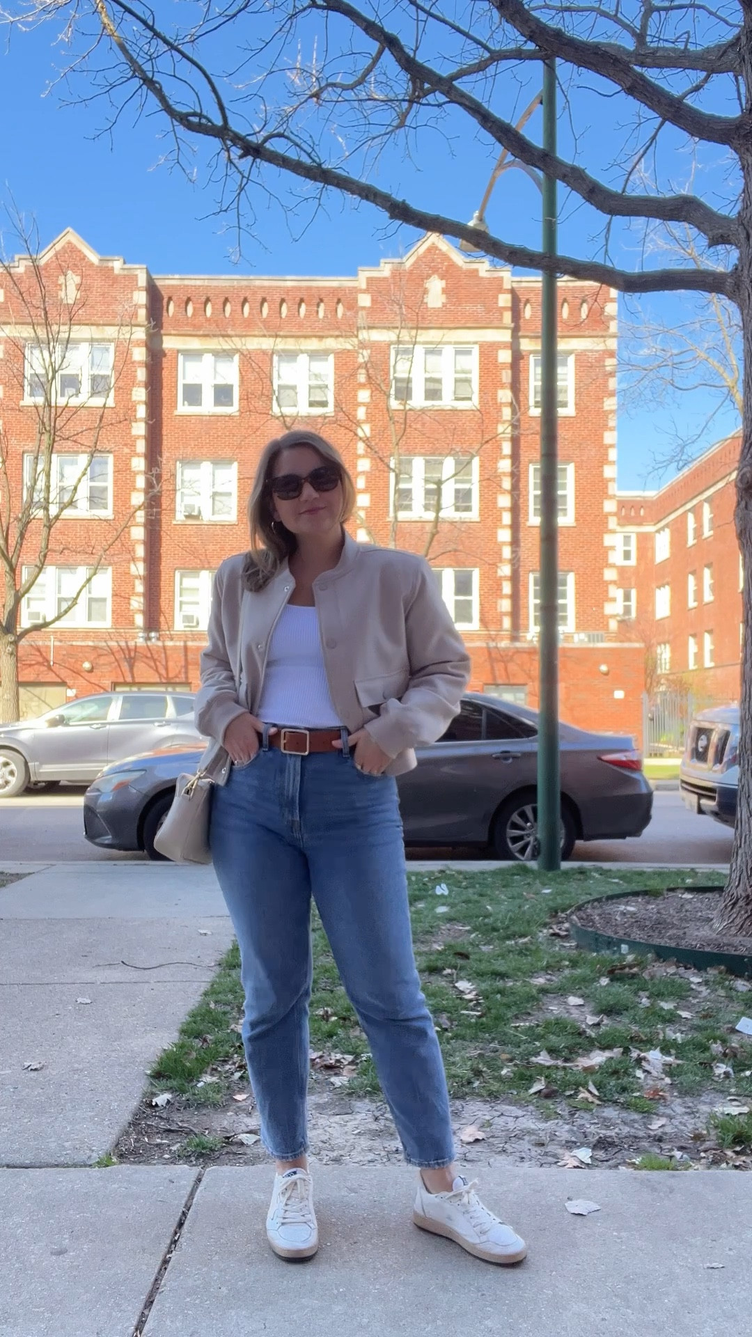 Jacket on sale! Size small /
Tank - true to size, small / 
Jeans - true to size, 27 short / 
Lipstick - on sale, shade Millennial / 
Sneakers - I’m a 6.5 and I got size 37

#LTKxSephora #LTKfindsunder100 #LTKsalealert