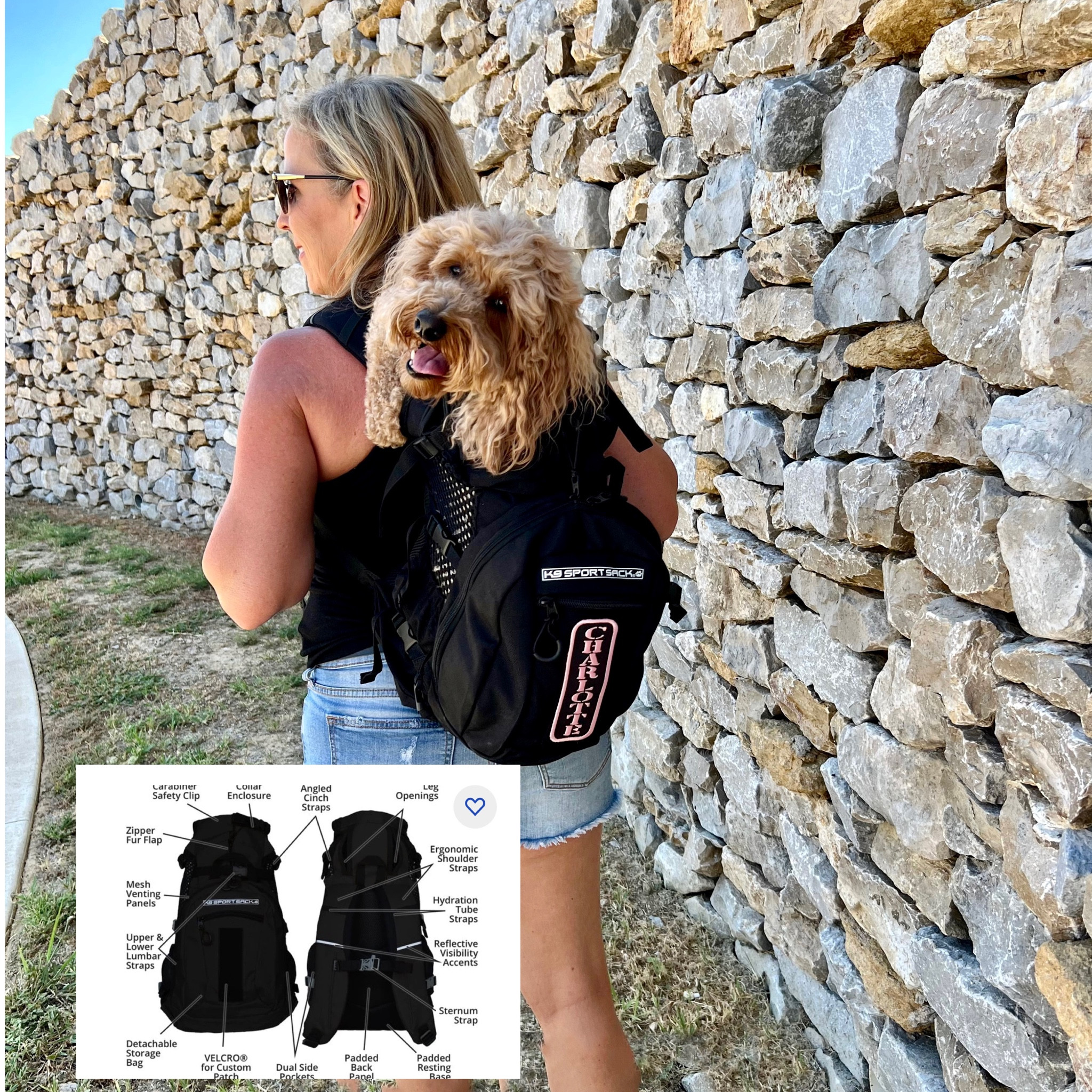 K9 Sport Sack Plus 2 Forward Facing Dog Carrier Backpack with a detachable storage bag for your gear & goodies.
The ventilated sides provide your paw-tner with plenty of free-flowing air.
This backpack holds up to 40 lbs but there are other styles for larger dogs. 

#LTKGiftGuide #LTKfamily #LTKFind