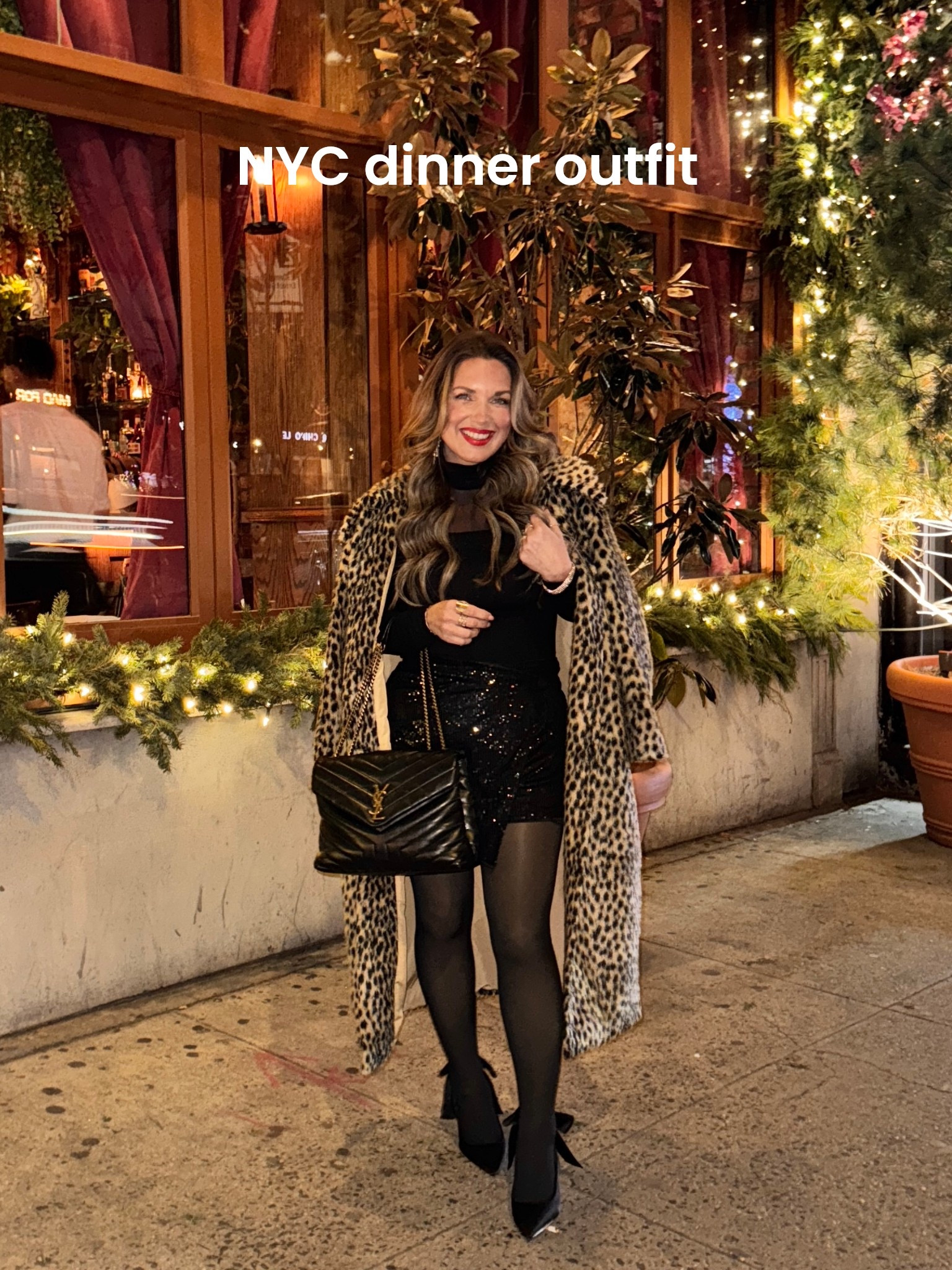 NYC outfit that has been on repeat!! Love this sequin skort and black bodysuit. Paired with my fleece tights. 
Wearing size medium in everything except small in tights. 


#LTKSeasonal #LTKPetite #LTKOver40