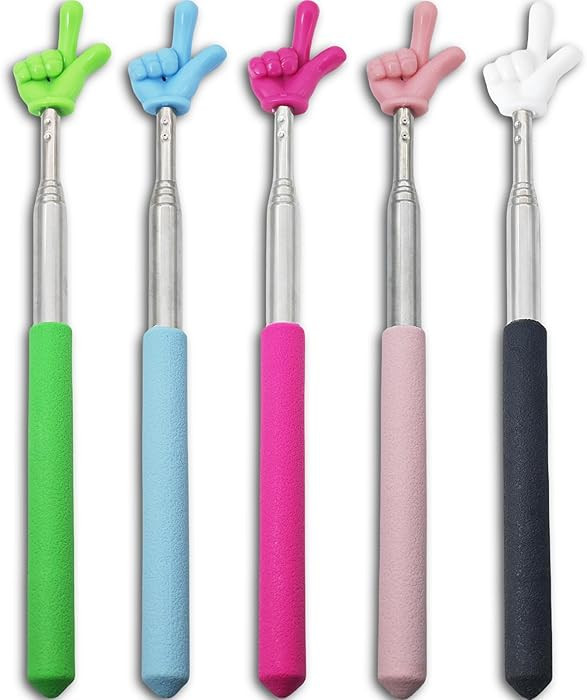 5PCS Pointer Stick For Classroom – Multipurpose Teacher Pointer Stick, Extendable Classroom Poi... | Amazon (US)