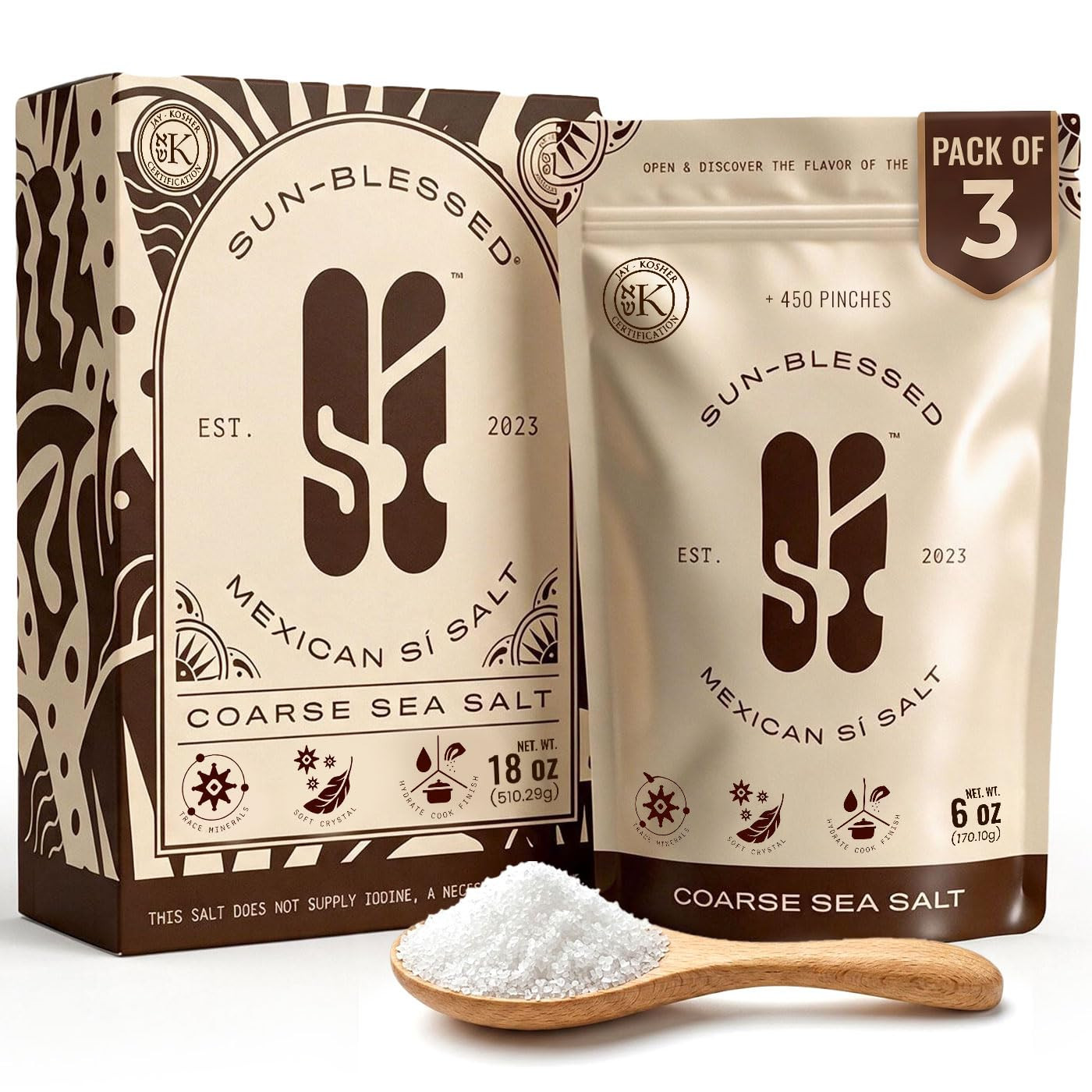 Sí Salt | Colima Sea Salt | Coarse Sea Salt | Kosher Salt, 18oz | Amazon (US)
