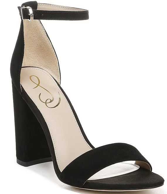 Yaro Suede Ankle Strap Block Heel Dress Sandals | Dillards