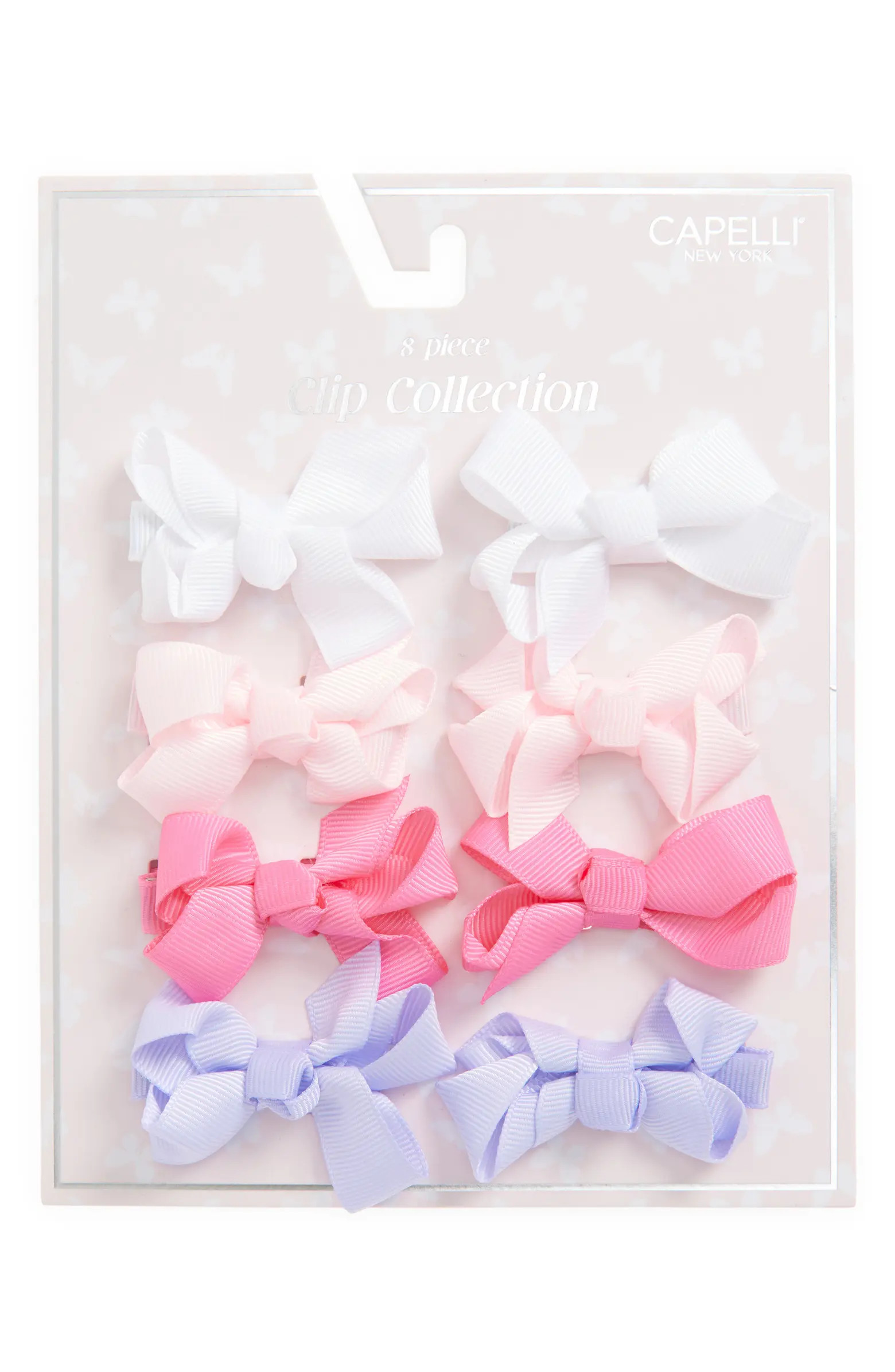 Capelli New York Kids' Assorted 8-Pack Bow Clips | Nordstrom | Nordstrom