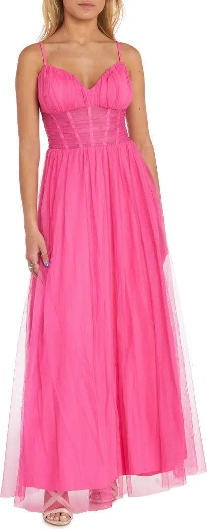 Sweetheart Neck Corset Tulle Gown | Nordstrom