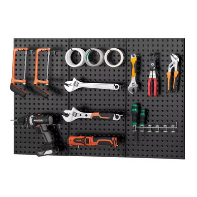 VEVOR Metal Pegboard Panels, 24" x 12" Pegboard, 3 Panels, Heavy Duty Steel Peg Board Wall Organizer, Black | Target