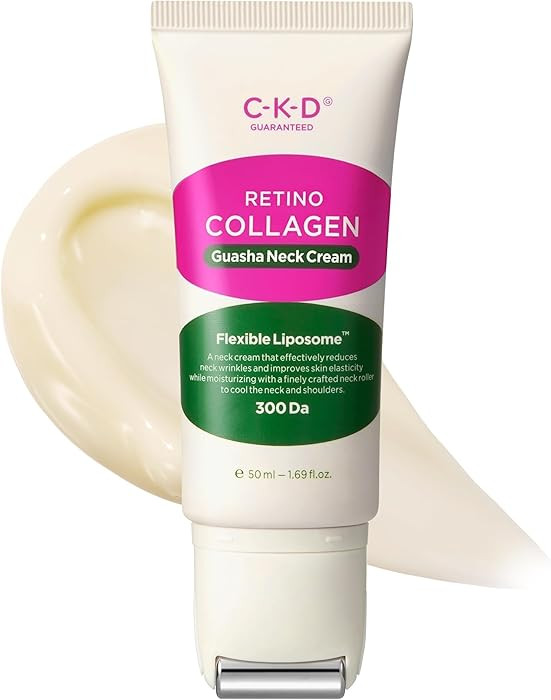 CKD Retino Collagen Guasha Neck Cream with Stainless Steel Roller – Turkey Neck Tightening, Lif... | Amazon (US)