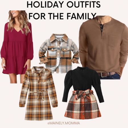 Holiday outfits for the family! 
Dresses, sweater dresses, skirts, flannels, men's outfits, etc.

#thanksgivingoutfit #holidayoutfit #christmasoutfits #kidsoutfits #kidsholidayoutfits

#LTKSeasonal #LTKCyberWeek #LTKHoliday