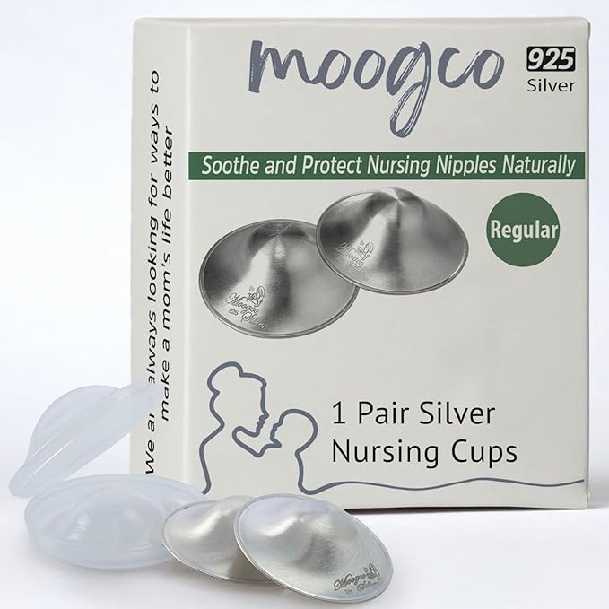 The Original Silver Nursing Cups - 925k Nipple Cups - Nipple Shield for Nursing Newborn - Silver ... | Amazon (US)