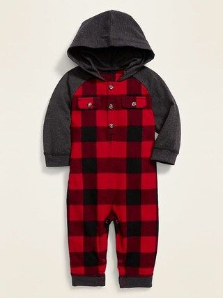 Hooded Raglan One-Piece for Baby | Old Navy (US)