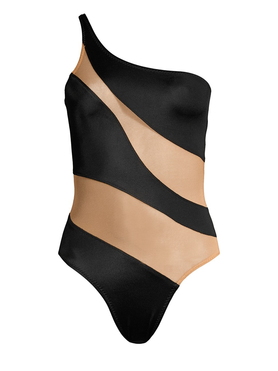 Women's Snake Mesh Mio Illusion One-Piece Swimsuit - Black - Size XS - Black - Size XS | Saks Fifth Avenue