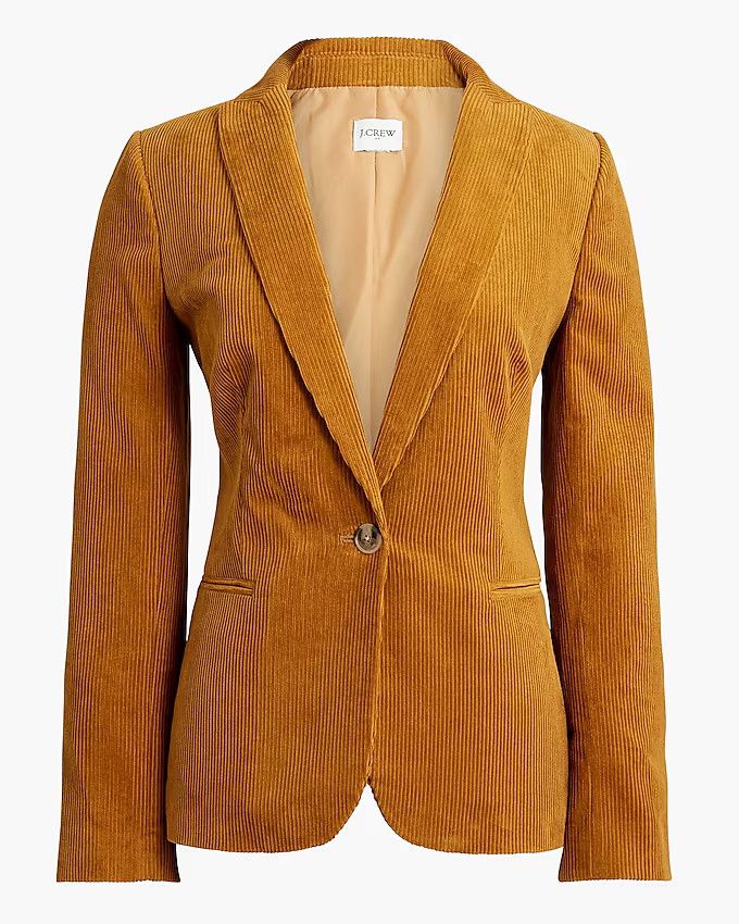Corduroy one-button blazer | J.Crew Factory