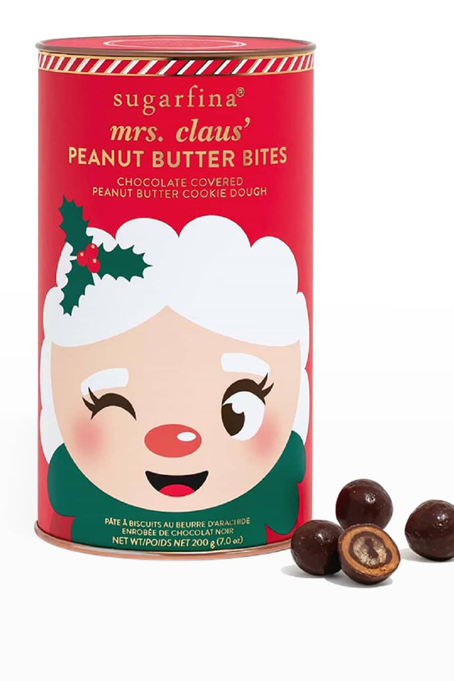 Sugarfina Mrs. Claus Peanut Butter Bites Canister Holiday 2021 | Neiman Marcus