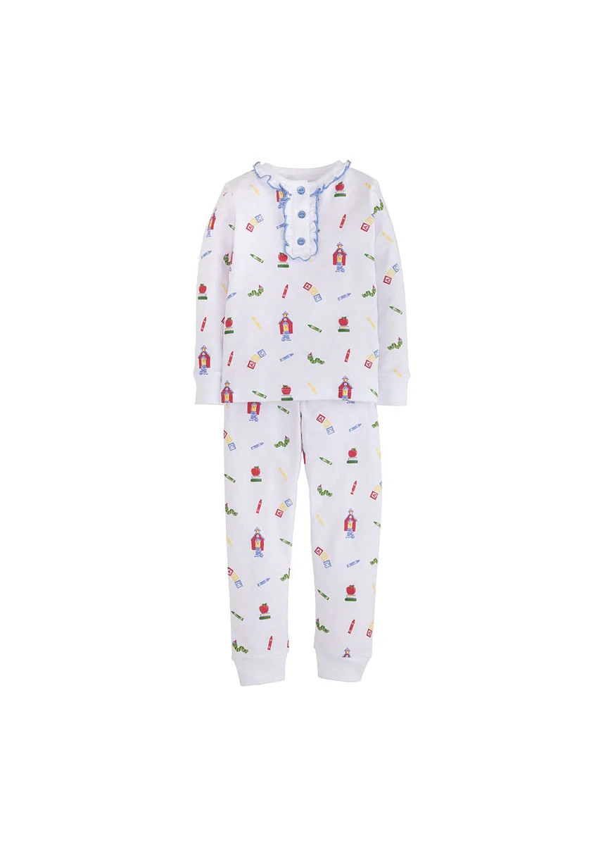 Girl Printed Jammies - School Days | Little English