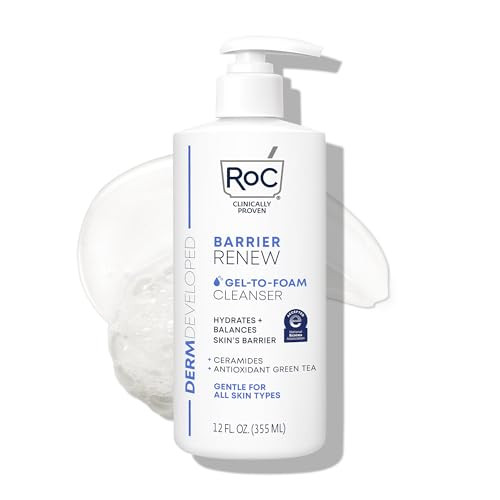 RoC Barrier Renew Gel to Foam Non Drying Facial Cleanser to Hydrate Skin, 12 Ounces | Amazon (US)