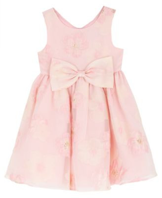 Girls' 2T-6X Floral Burnout Round Neck Dress | Macy's