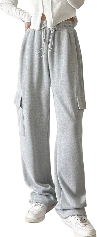 Rxozrxoz Womens Parachute Pants Drawstring Elastic Loose Cargo Sweatpants Y2K Baggy Cargo Pants J... | Amazon (US)