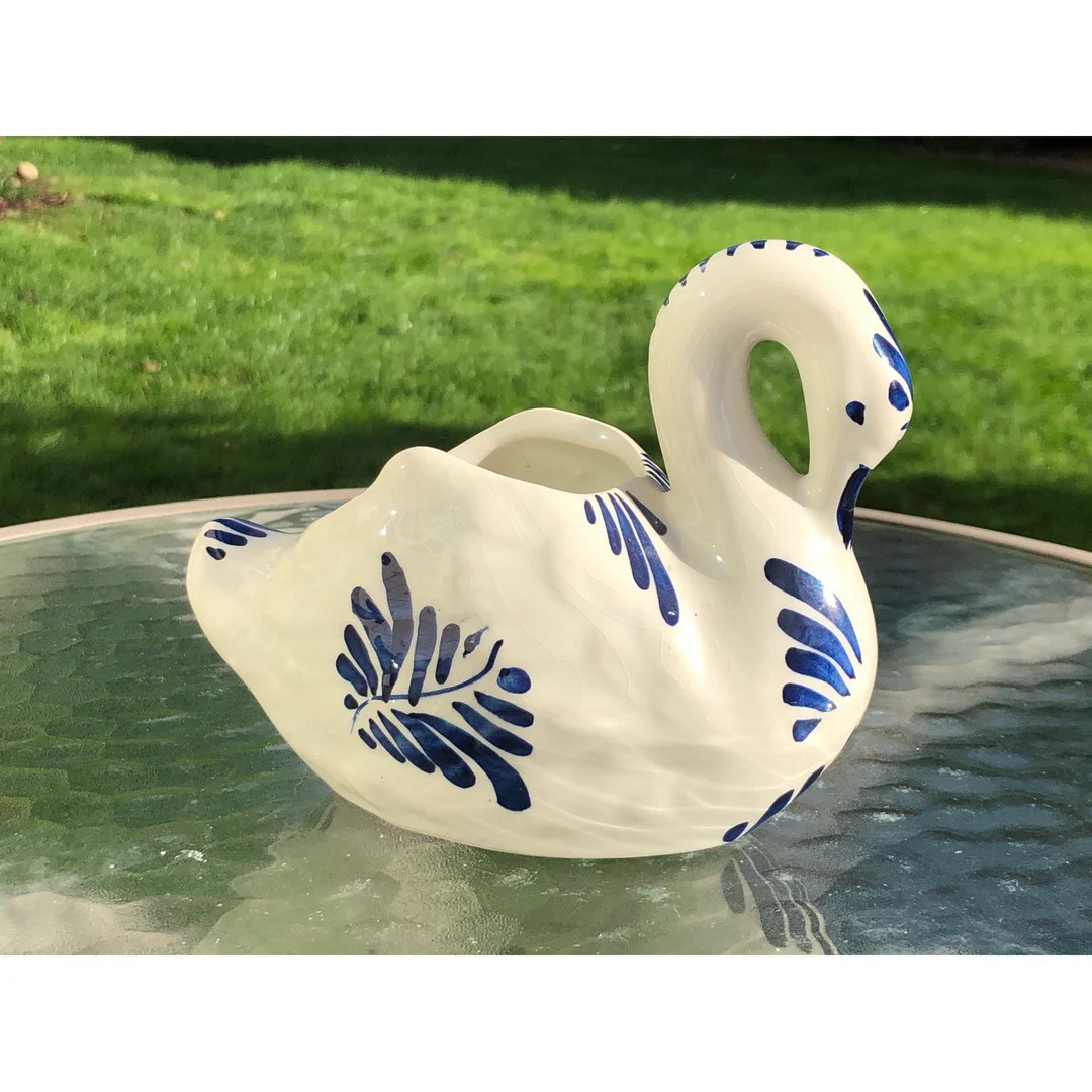 Vintage Delft Hand Painted Made In Holland Fine Ceramic Swan Planter Dish 5" X 6 1/2" | Etsy (US)