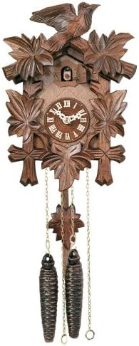 River City Clocks One Day Hand-Carved Cuckoo Clock with Five Maple Leaves & One Bird - 9 Inches T... | Amazon (US)