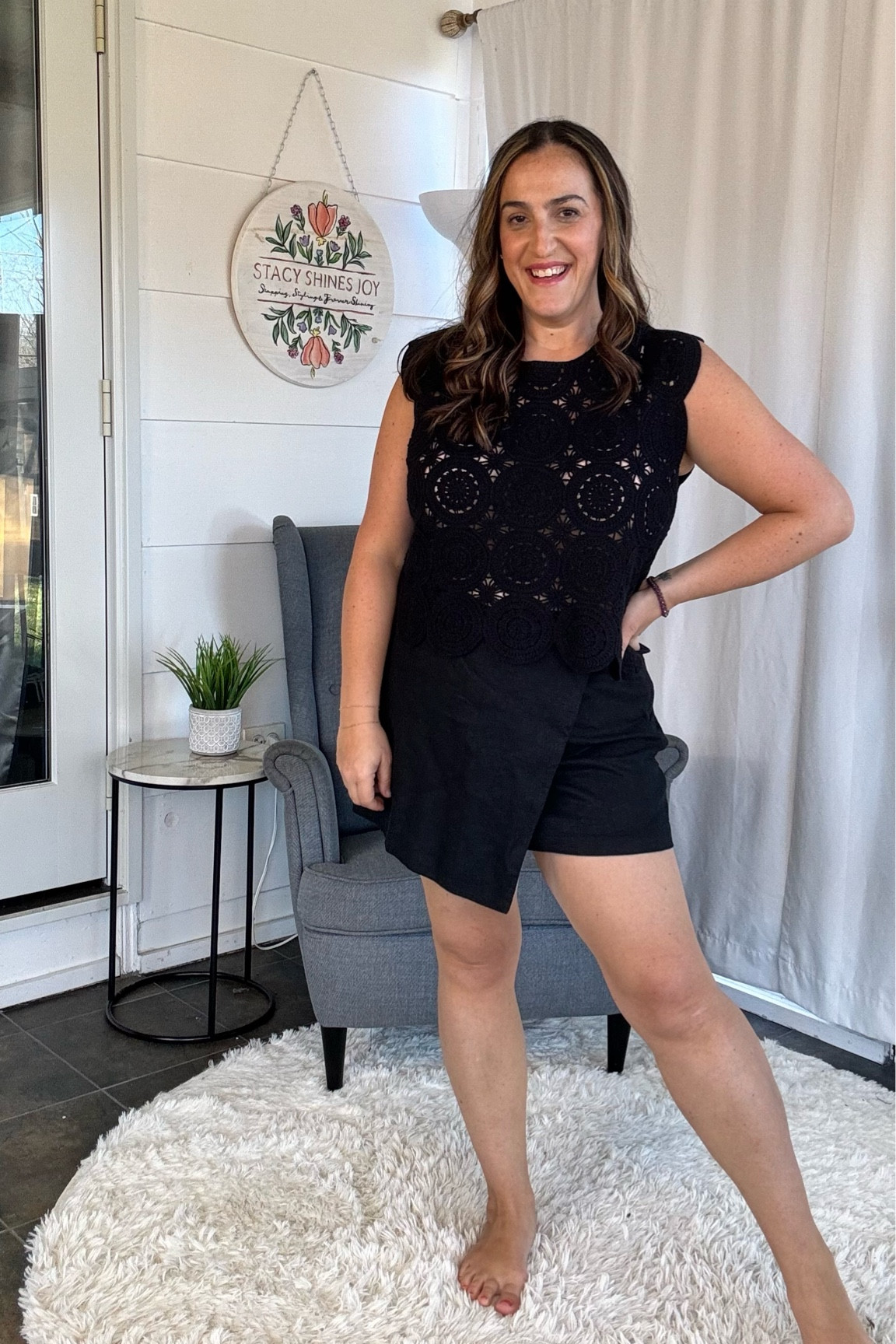 Abercrombie crochet top size large and linen skirt size large! 

#LTKstyletip #LTKmidsize #LTKover40